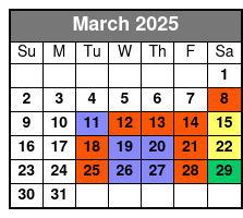 David at Sight & Sound Theatres Branson Standard Seating March Schedule