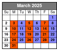 SIX Branson March Schedule