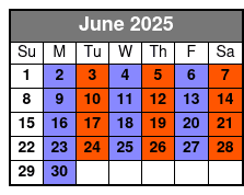 SIX Branson June Schedule