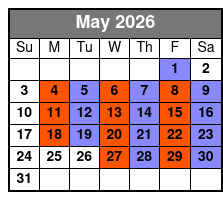 SIX Branson May Schedule