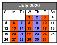 SIX Branson July Schedule