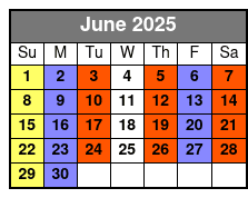 Legends in Concert Standard Seating June Schedule