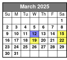 Buckets N Boards March Schedule