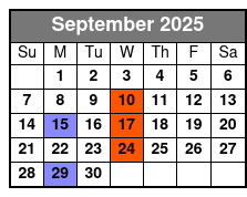 Carpenters Once More September Schedule