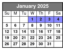 Snowflex Tubing Hill January Schedule