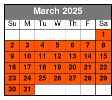 Snowflex Tubing Hill March Schedule