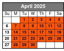 Grand Jubilee April Schedule