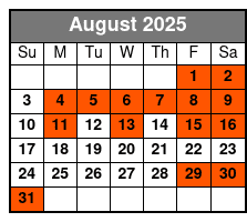 Presleys' Country Jubilee Regular Seating August Schedule