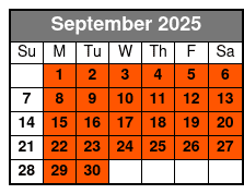 Presleys' Country Jubilee Regular Seating September Schedule